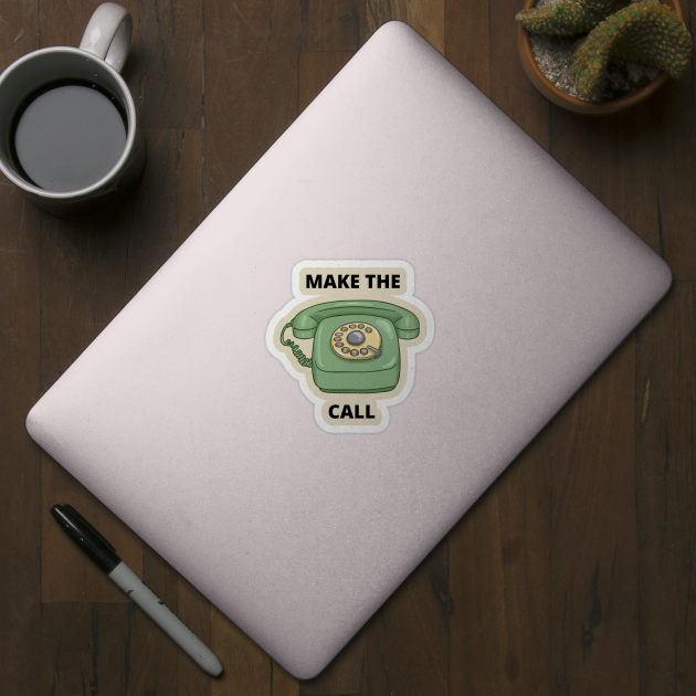 Make The Call Rotary Phone Graphic Tee by Jled